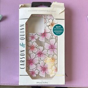 Pink Floral iPhone 13 Pro Case NWT